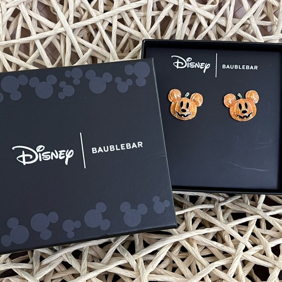 DISNEY X BAUBLEBAR • MICKEY PUMPKIN • STUD EARRING - Picture 1 of 5